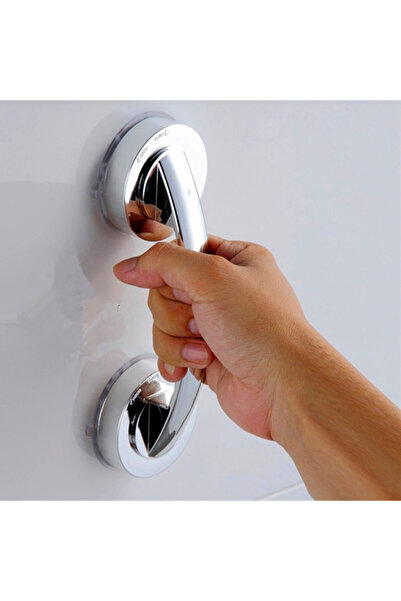 Choice مقبض باب زجاجي فضي اللون مزود بكوب شفط، مناسب لملحقات الحمام، ومقابض ا...