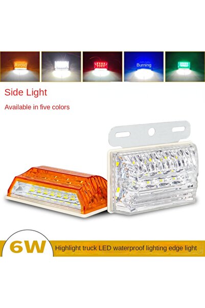 Choice4 مصباحان LED أصفران ساطعان 24 فولت للشاحنات، مصباح أرضي جانبي مضيء، مص...