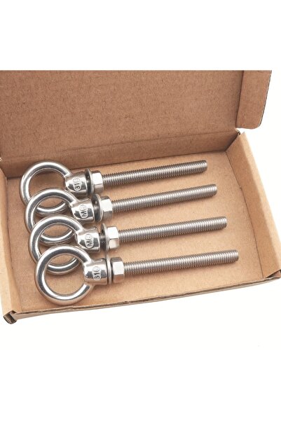 Choice 4pcs ‌4PCS AISI 316 Stainless Steel Eye Bolts 1/4"x2" (M6x50mm) w/Nut ...