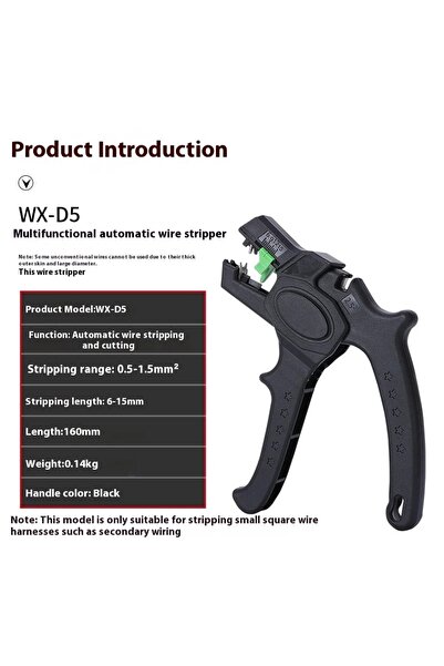 Choice D5 Automatic Wire Stripper 0.2-4mm2, Multi-functional Stripping Tool F...