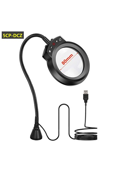 Choice 5X 80mm 5CP-DCZ NEWACALOX مصباح عدسة مكبرة بخمسة ألوان LED وقاعدة مغنا...