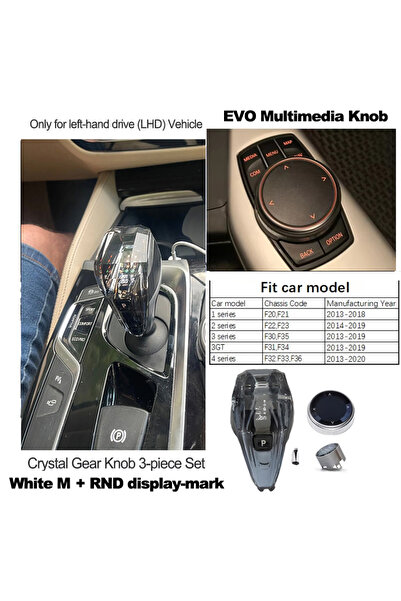 Choice10 مجموعة مقابض ناقل الحركة الكريستالية المطورة EVO-F03 ثلاثية لسيارات ...