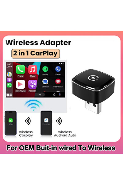 Choice white 083 Smart Dongle AI Box 2IN1 Mini Adapter Wired to Wireless Carp...