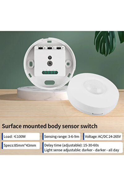 Choice GGBEE White AC/DC24-265V PIR Super Slim Motion Sensor Light Switch Hum...