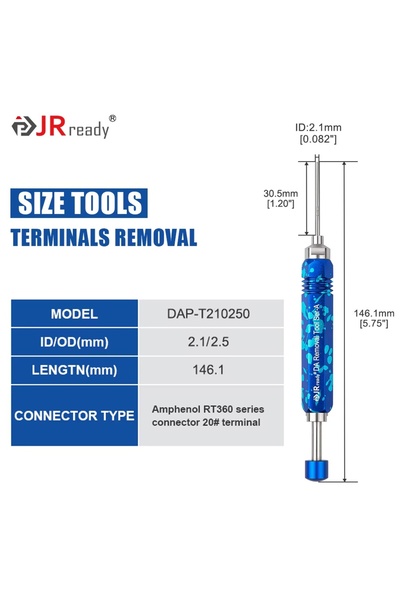 Choice DAP-T210250 JRready Terminal Extractor Tool For HARTING/TE&AMP 4.2/6.3...