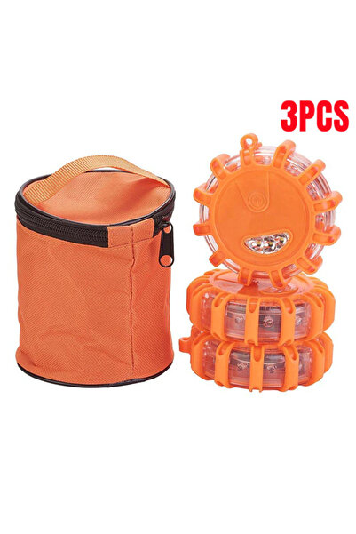 Choice 3pcs LED Road Flare Car Emergency Lights Roadside Safety Beacon Disc F...