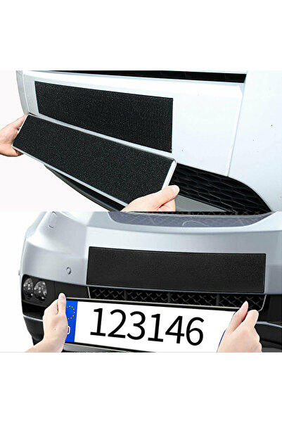 Choice one size 2Pcs/Set Adhesive Frameless Black Weather-proof License Plate...