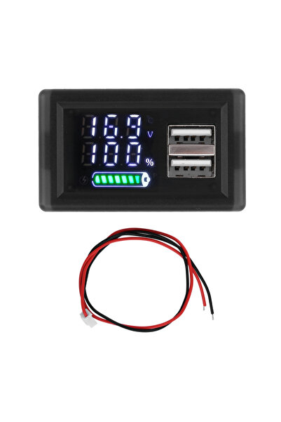 Choice1 Dual USB ZFX-3079 DC 9–24V LED Dual-Display Voltmeter Universal Power...