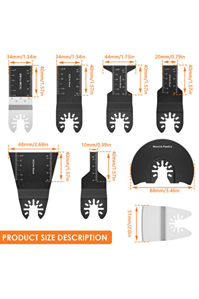 Choice 8 قطع أو 10/8 قطع من شفرات المنشار المتذبذب، شفرات متعددة الاستخدامات ...