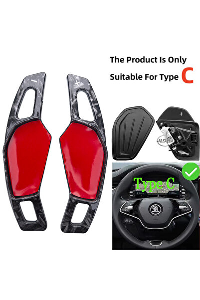 Choice ملصق ذراع ناقل الحركة DSG أسود اللون لعجلة قيادة السيارة من النوع C لس...