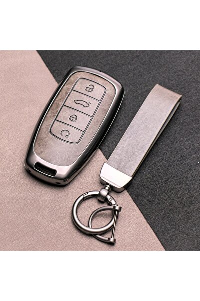 choice2 رمادي سبائك الزنك حافظة مفاتيح جلد لشيري اومودا 5 C5 تيجو 7 8 برو ماك...