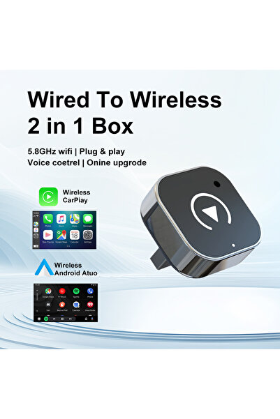 Choice محول C 2026 CarPlay/Android Auto 2 في 1، بأسلاك ولاسلكي، متوافق مع أجه...