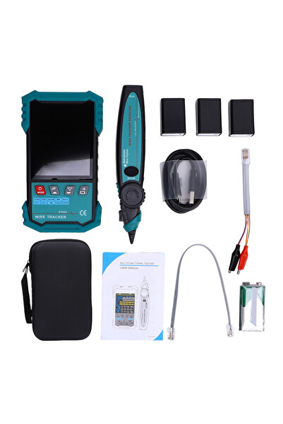 Choice جهاز اختبار كابلات الشبكة الأخضر مع خاصية الكشف عن جهد PoE، وتتبع الأس...