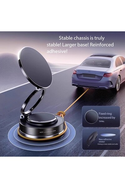 Choice حامل هاتف للسيارة أسود - قطعة واحدة، حامل مغناطيسي للوحة القيادة، حامل...