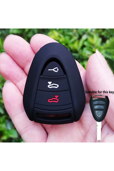 Choice black 3 Butt Silicone Car Remote Key Case Cover Shell Keychian Fob Hol...