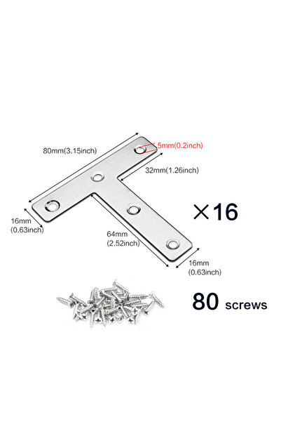 Choice4 S80T (16 قطعة براغي 80) 3-20 قطعة، لوحة إصلاح على شكل حرف T، 80 × 80 ...