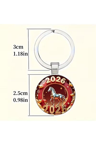 Choice A 2026 Year Of The Horse Keychain Pendant 2D Backpack Pendants Chinese...