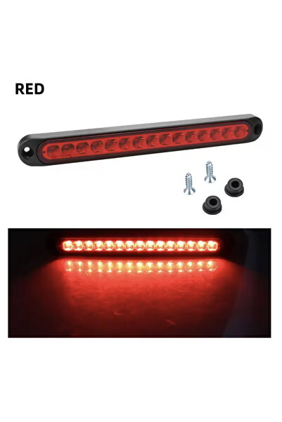 Choice شريط إضاءة أحمر للسيارة، 15 مصباح LED، متعدد الوظائف: فرامل/إشارة/علام...
