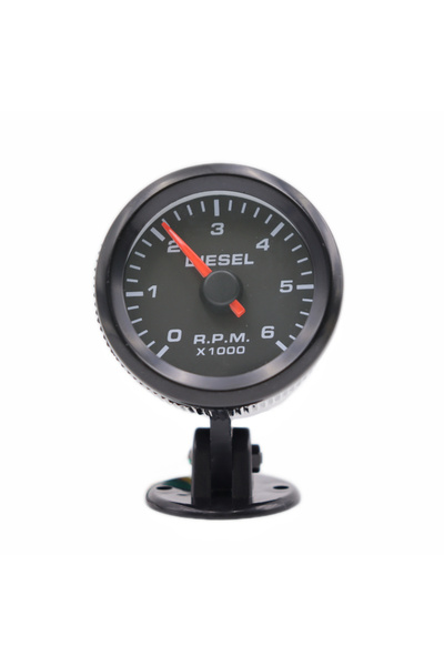 Choice 2”52MM Diesel Engine Tachometer White Light Point 0-6000 RPM Tacho Met...