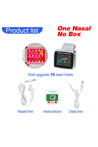 Choice1 ساعة يد للعلاج بالليزر منخفض المستوى (LLLT) بطول موجي 650 نانومتر، مز...