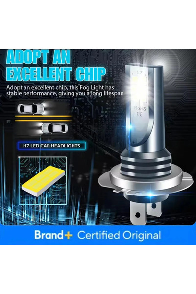 Choice1 H7 2pcs White Car H7 Led Headlight Bulb High Power Car Lights Super B...