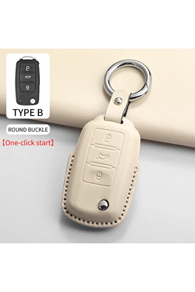 Choice Beige B1 Car Key Case Cover for VW Volkswagen Lavida Golf 7 7 Tiguan P...