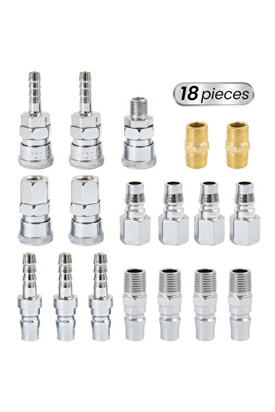 Choice 18 قطعة من وصلات نيتو، وصلات هوائية سريعة من الفولاذ المقاوم للصدأ