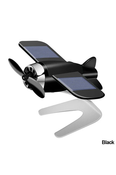 Choice B Black Car Essential Oil Diffuser Solar Airplane Air Freshener Wooden...