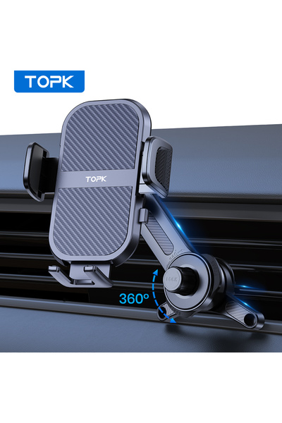 Choice حامل هاتف للسيارة TOPK D46T مع خطاف تمديد، قابل للدوران 360 درجة، مصنو...