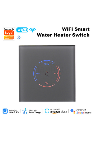 Choice1 مفتاح سخان مياه ذكي يعمل باللمس من Gray Tuya بتقنية WiFi بقوة 40 أمبي...