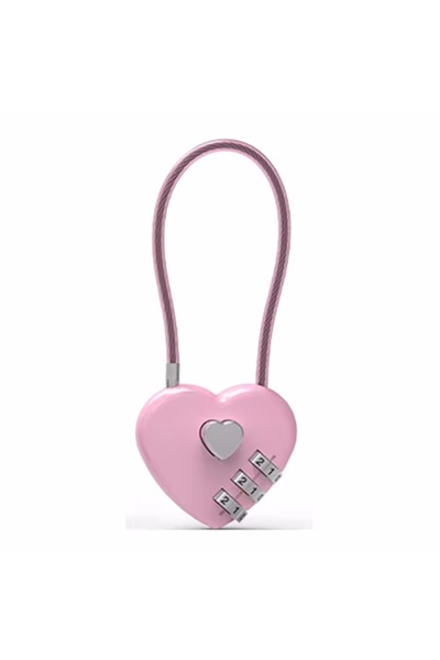 Choice1 pink Portable Zinc alloy 3 Digit Password Lk Wire Rope Anti-theft Bac...
