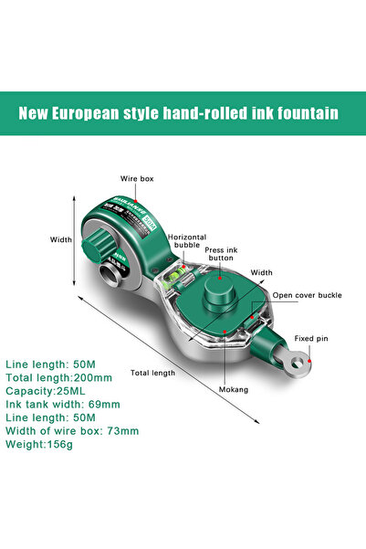 Choice1 قلم تحديد خطوط متين يعمل بالحبر، مزود بخاصية رسم الخطوط، ونافورة حبر ...