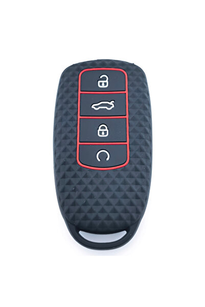 Choice غطاء مفتاح تحكم عن بعد من السيليكون الأحمر لسيارات شيري أومودا 5 C5، ت...