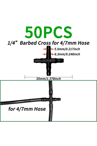 Choice1 G-50pcs 50pcs Barbed Connectors Irrigation Fittings Drip Irrigation B...