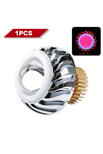 choice2 1PCS Red Blue High/Low Beam Double Angel Eyes Motorcycle Headlights A...