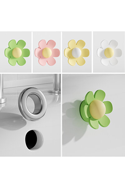 Choice1 4 قطع بألوان عشوائية، 4/1 قطعة، حلقة تصريف فائض حوض الغسيل، سدادة فتح...