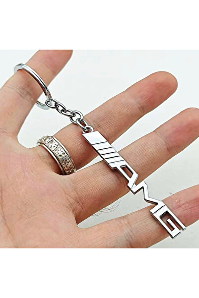 Choice BK AMG Chrome 3D Metal Black Silver AMG Logo Styling Keychain Badge Ke...