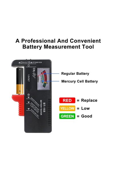 Choice جهاز فحص البطاريات BT-168، جهاز فحص بطاريات عالمي صغير الحجم لبطاريات ...