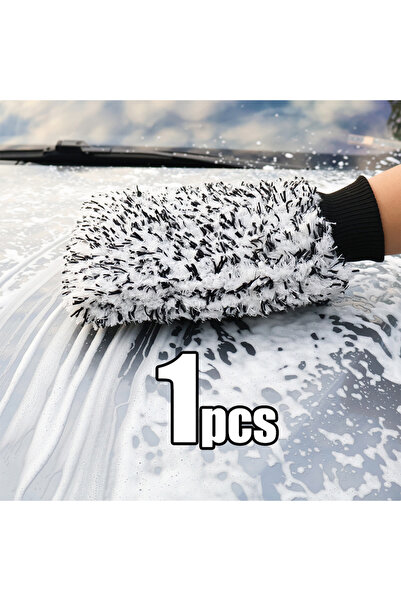 Choice High quality 1pcs Black AUTOBRIGHT Car Wash Mitt Snow Microfiber Clean...