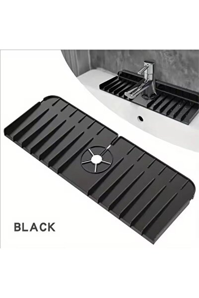 Choice1 Black-1PCS Silicone Faucet Mat Dish Soap Sponge Holder Sink Kitchen C...