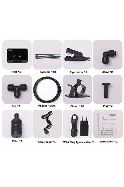 Choice5 EU 10 m 4 spray WiFi Rainforest Irrigation Timer Watering System Fog ...