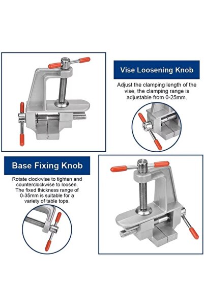 Choice Mini Bench Vise Muliti-Funcational 3.5&quot Aluminum Miniature Small J...