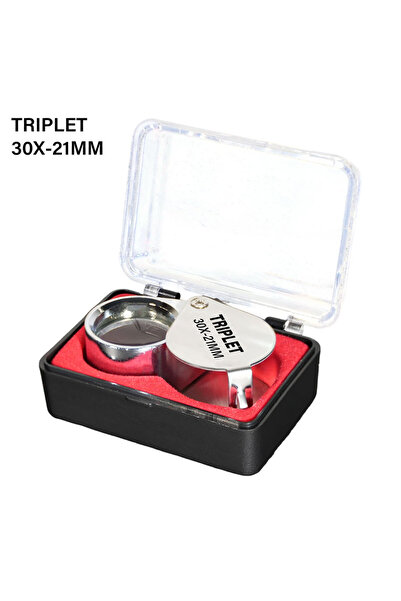 Choice1 عدسة مكبرة فضية جديدة 30X، قابلة للطي، محمولة، لتقييم المجوهرات والتحف.