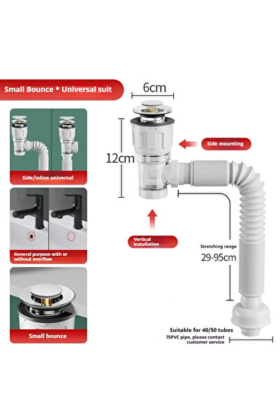 Choice1 White ZEXEF Bathtubs & Accessory Kitchen Sink Cap Retractable Filter ...