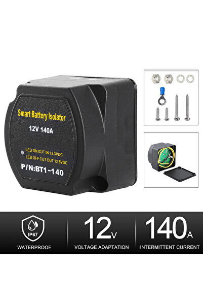 Choice 12v Dual Smart Battery Isolator 12V 140A Relay Voltage Sensitive Prote...