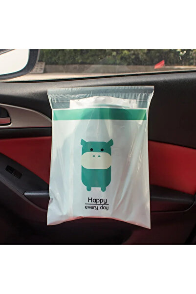 Choice4 15 حقيبة قمامة أخضر للسيارة، للاستخدام مرة واحدة، ذاتي اللصق، يُعلق ع...