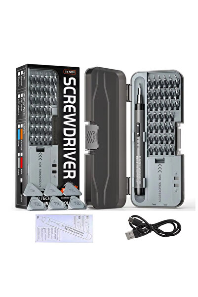 Choice Grey 38-in-1 Ultra Mini Electric Screwdriver,USB-C Rechargeable,Compac...
