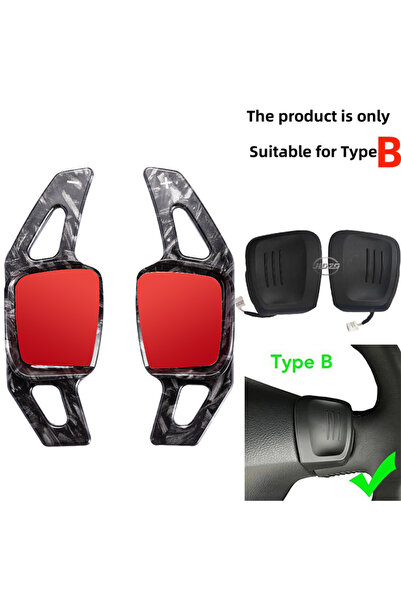 Choice مقبض ناقل حركة أسود من قطعتين لعجلة القيادة، مصنوع من ألياف الكربون ال...