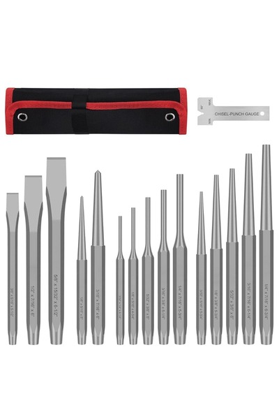 Choice 16pcs 16PCS Punch and Chisel Kit High Quality CR-V Chisel Bits Househo...