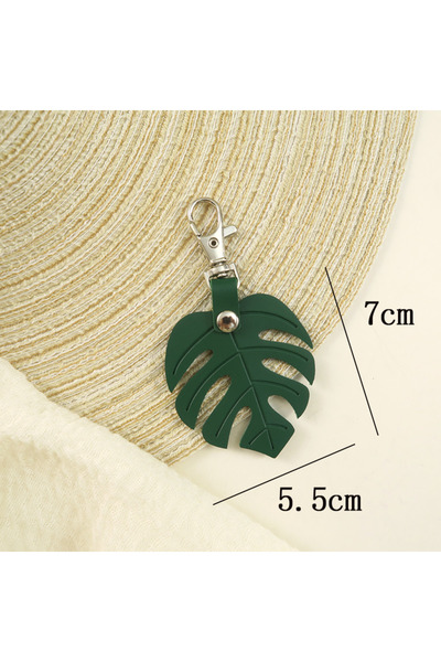 Choice سلسلة مفاتيح متيرا من جلد صناعي الأخضر PU | تعليقة مفتاح سيارة على شكل...